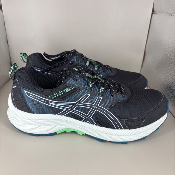 Asics Shoes - Asics Gel-Venture 9 Womens Trail Running Shoes Black Blue 1012B313 Size 9.5